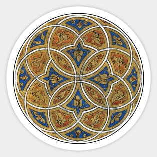 Coptic Manuscript Cross Medallion Sticker